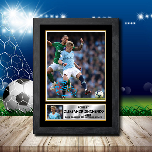 Oleksandr Zinchenko printed autograph poster print