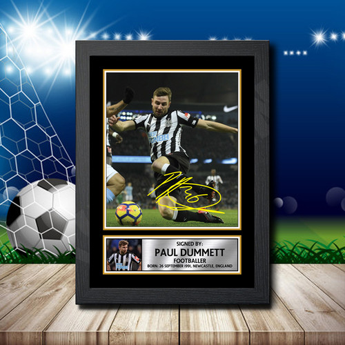 Paul Dummett printed autograph poster print