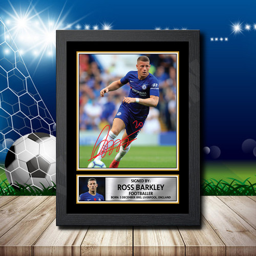 Ross Barkley Collage Edition printed autograph poster print
