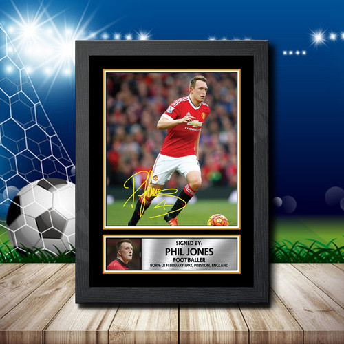 Phil Jones printed autograph poster print
