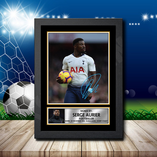 Serge Aurier printed autograph poster print