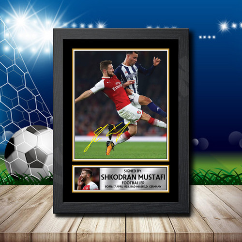 Shkodran Mustafi printed autograph poster print