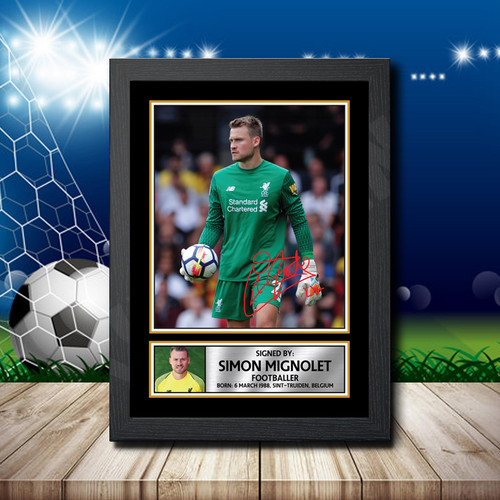 Simon Mignolet printed autograph poster print