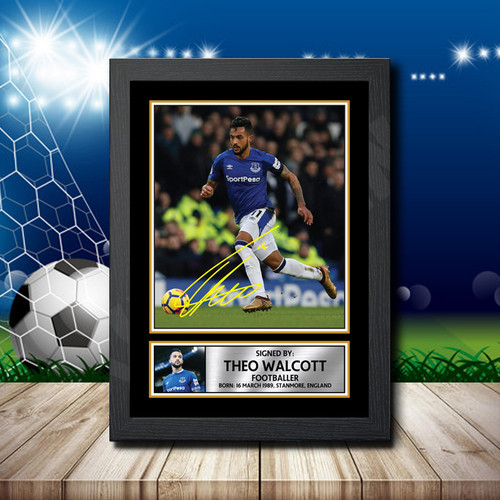 Theo Walcott Edition 4 printed autograph poster print