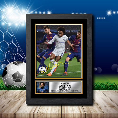 Willian printed autograph poster print