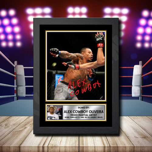 Alex Cowboy Oliveira printed autograph poster print