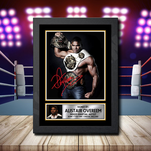Alistair Overeem printed autograph poster print