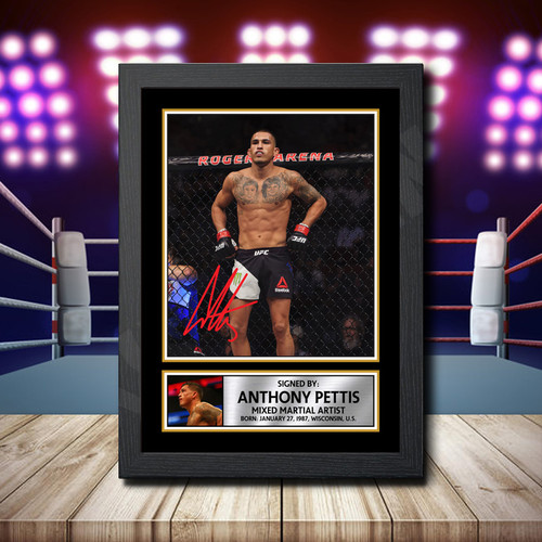 Anthony Pettis printed autograph poster print