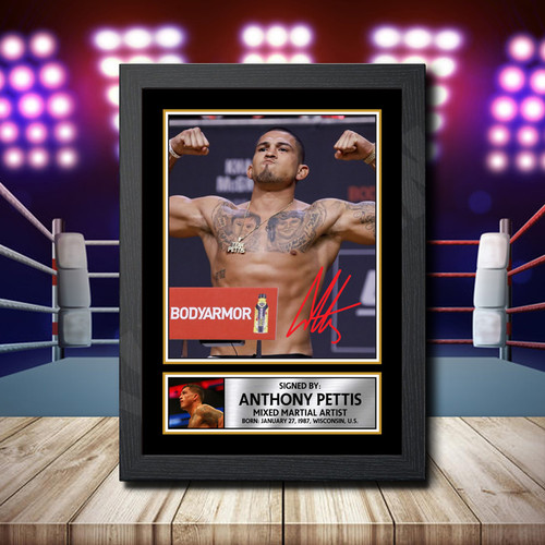 Anthony Pettis printed autograph poster print