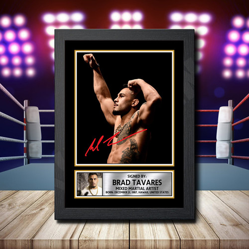 Brad Tavares printed autograph poster print