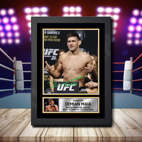 Demian Maia printed autograph poster print