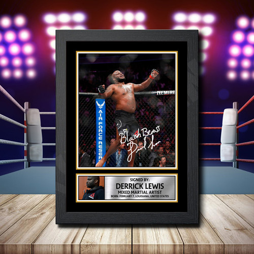 Derrick Lewis printed autograph poster print