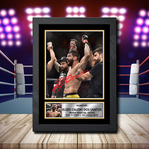 Elizeu Zaleski Dos Santos printed autograph poster print