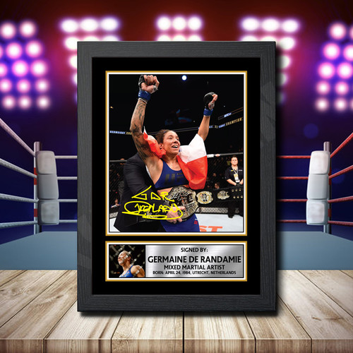 Germaine De Randamie printed autograph poster print