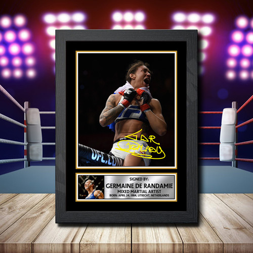 Germaine De Randamie printed autograph poster print