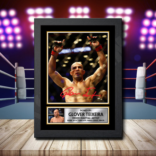 Glover Teixeira printed autograph poster print
