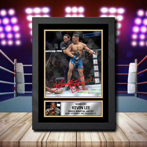 Kevin Lee Action Shot Edition printed autograph poster print