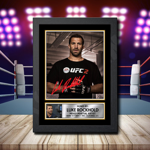 Luke Rockhold printed autograph poster print