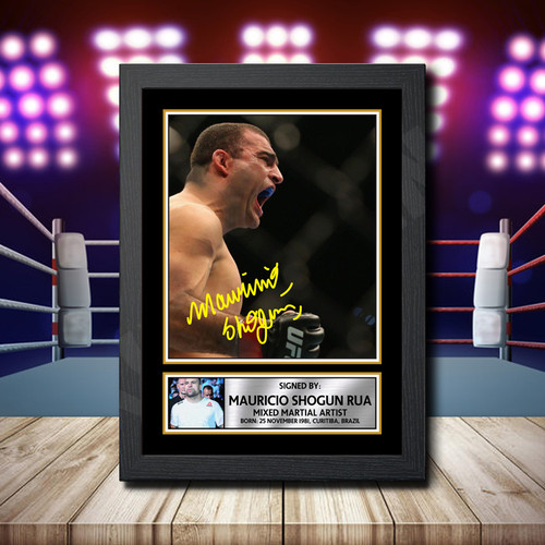 Mauricio Shogun Rua Action Shot Edition printed autograph poster print