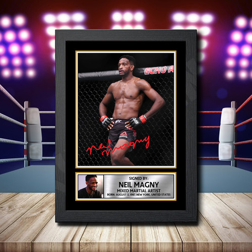 Neil Magny Action Shot Edition printed autograph poster print