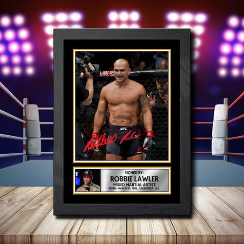 Robbie Lawler printed autograph poster print