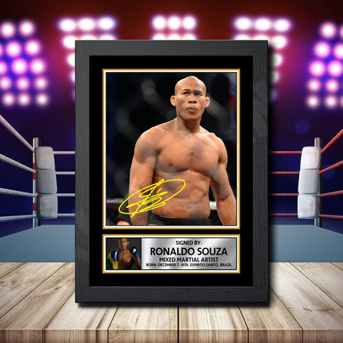 Ronaldo Souza printed autograph poster print