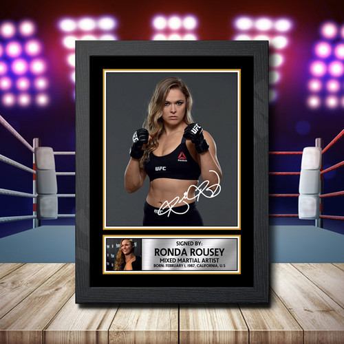 Ronda Rousey printed autograph poster print