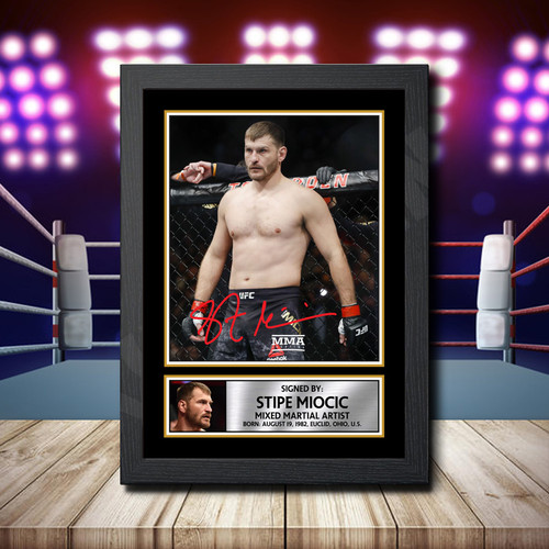 Stipe Miocic printed autograph poster print
