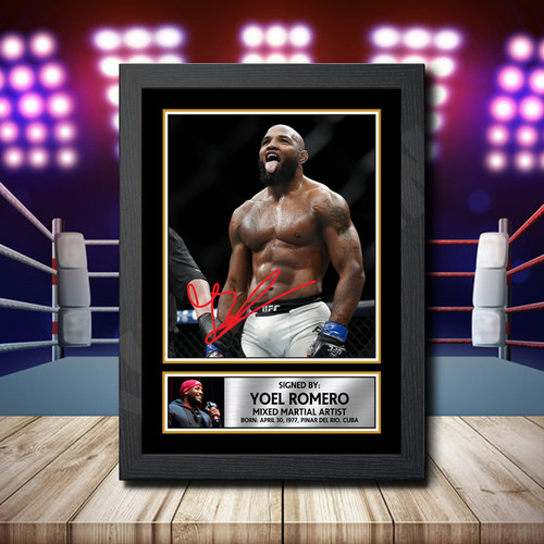 Yoel Romero printed autograph poster print