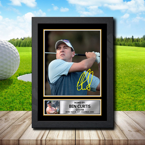 Ben Curtis printed autograph poster print