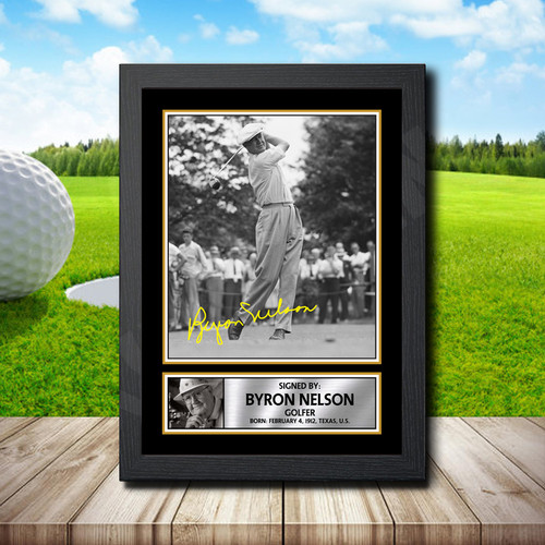 Byron Nelson printed autograph poster print
