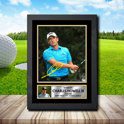 Charles Howell Action Shot Edition printed autograph poster print