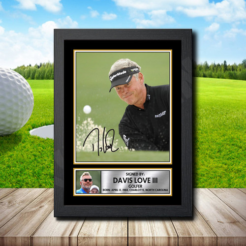 Davis Love Iii printed autograph poster print
