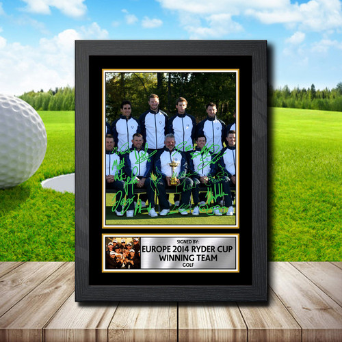 Europe 2016 Ryder Cup Team printed autograph poster print