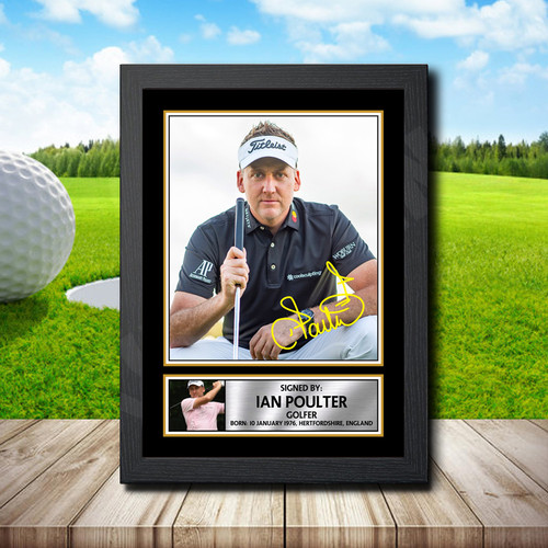 Ian Poulter printed autograph poster print