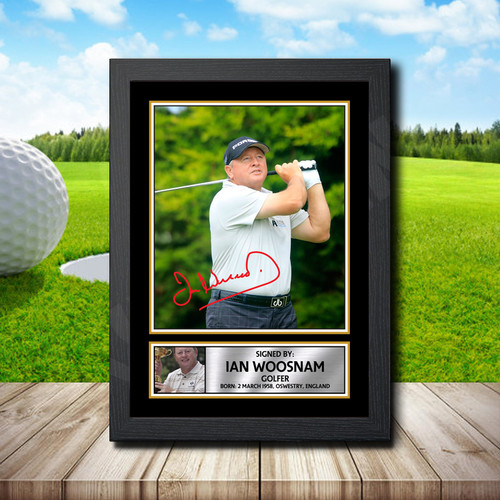 Ian Woosnam printed autograph poster print