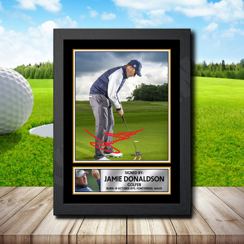 Jamie Donaldson printed autograph poster print