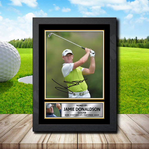 Jamie Donaldson printed autograph poster print