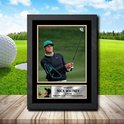 Nick Watney printed autograph poster print