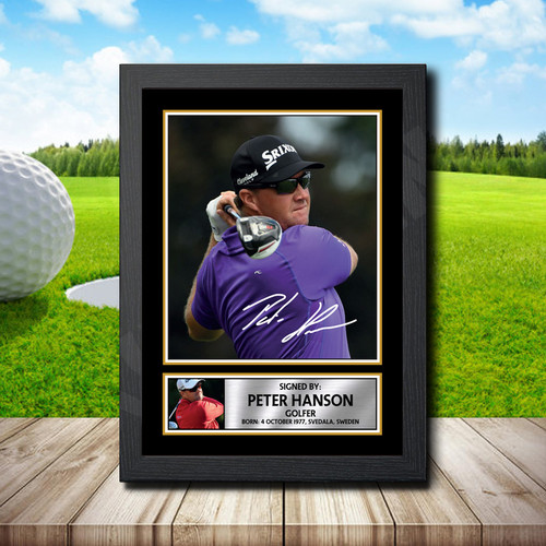 Peter Hanson printed autograph poster print