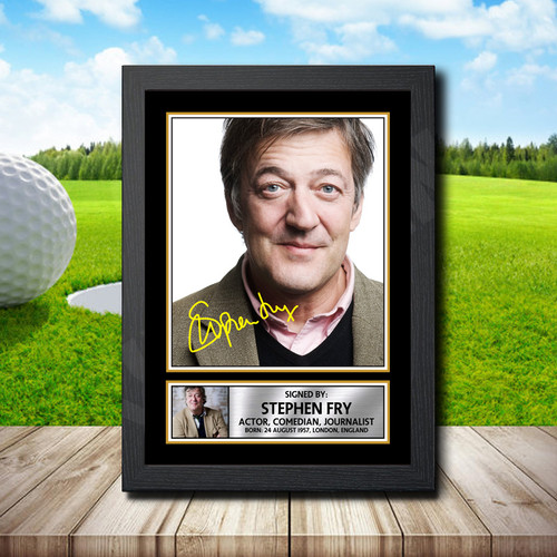 Stephen Fry printed autograph poster print
