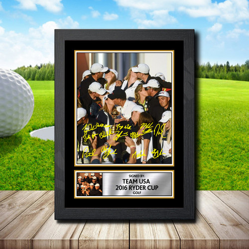 Team Usa 2016 Ryder Cup Action Shot Edition printed autograph poster print