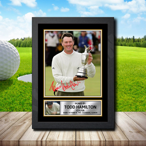 Todd Hamilton printed autograph poster print
