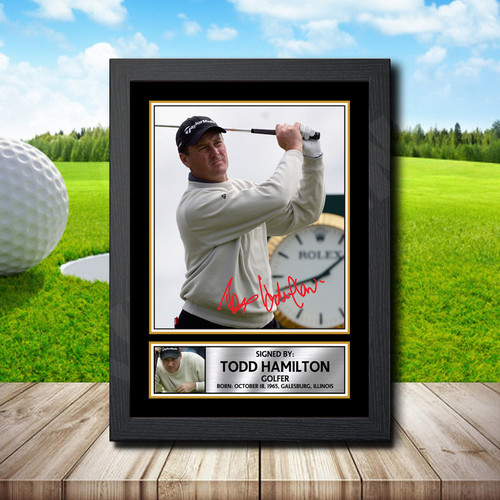 Todd Hamilton printed autograph poster print