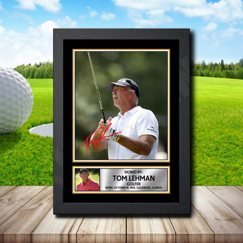 Tom Lehman printed autograph poster print