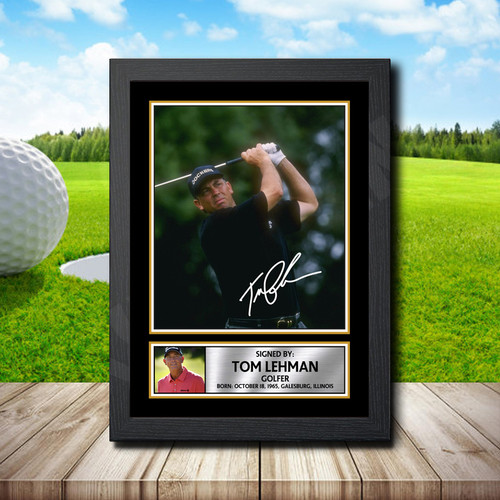 Tom Lehman Action Shot Edition printed autograph poster print