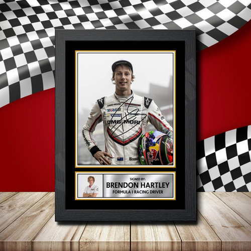Brendon Hartley Motorsport Signature printed autograph poster print
