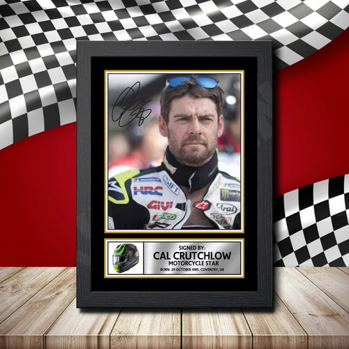 Cal Crutchlow printed autograph poster print