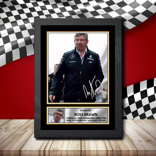Ross Brawn printed autograph poster print