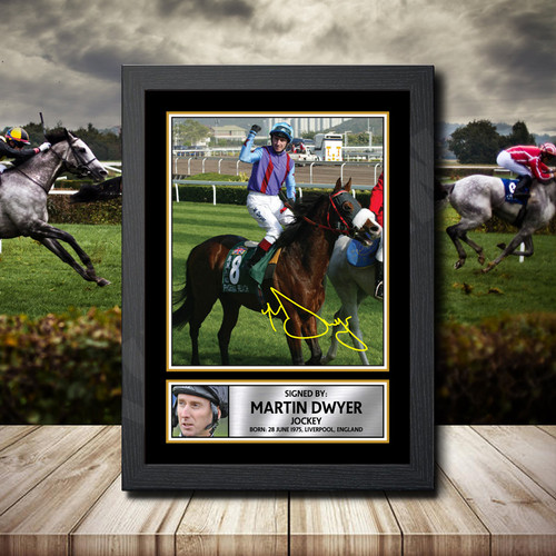 Martin Dwyer Action Shot Edition printed autograph poster print